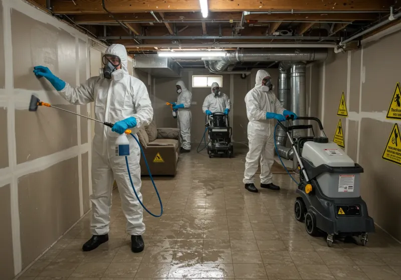 Basement Moisture Removal and Structural Drying process in Nashville, NC